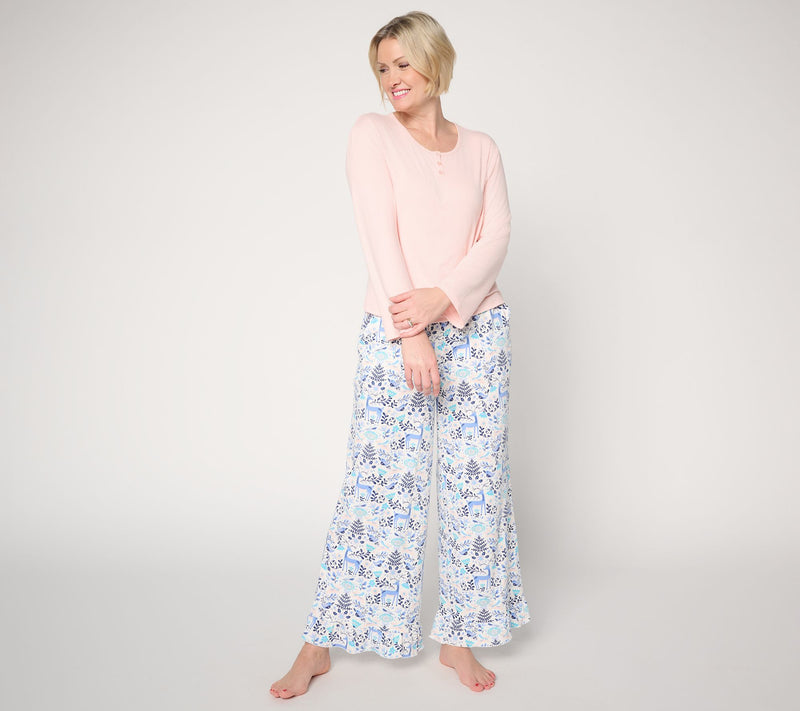MUK LUKS Dream Cloud True Blue Lounge Set — View 13