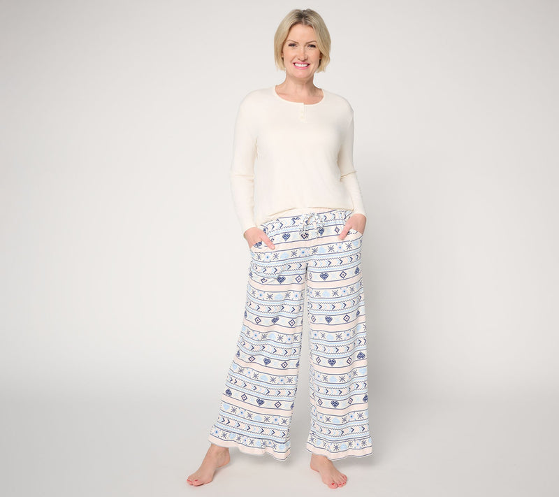 MUK LUKS Dream Cloud True Blue Lounge Set — View 14