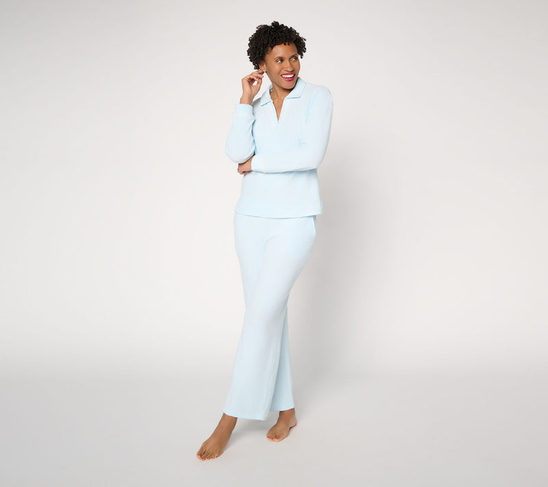 MUK LUKS Thermal Fleece 2 Piece Lounge Set — View 7