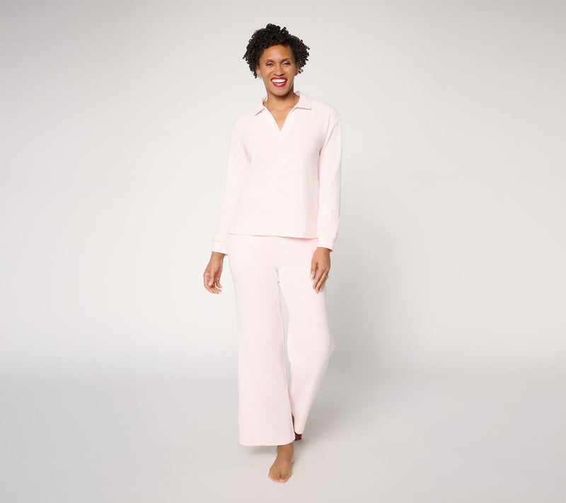 MUK LUKS Thermal Fleece 2 Piece Lounge Set — View 9