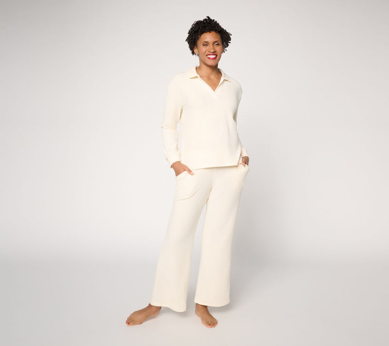 MUK LUKS Thermal Fleece 2 Piece Lounge Set — View 11