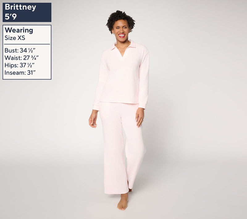 MUK LUKS Thermal Fleece 2 Piece Lounge Set — View 13