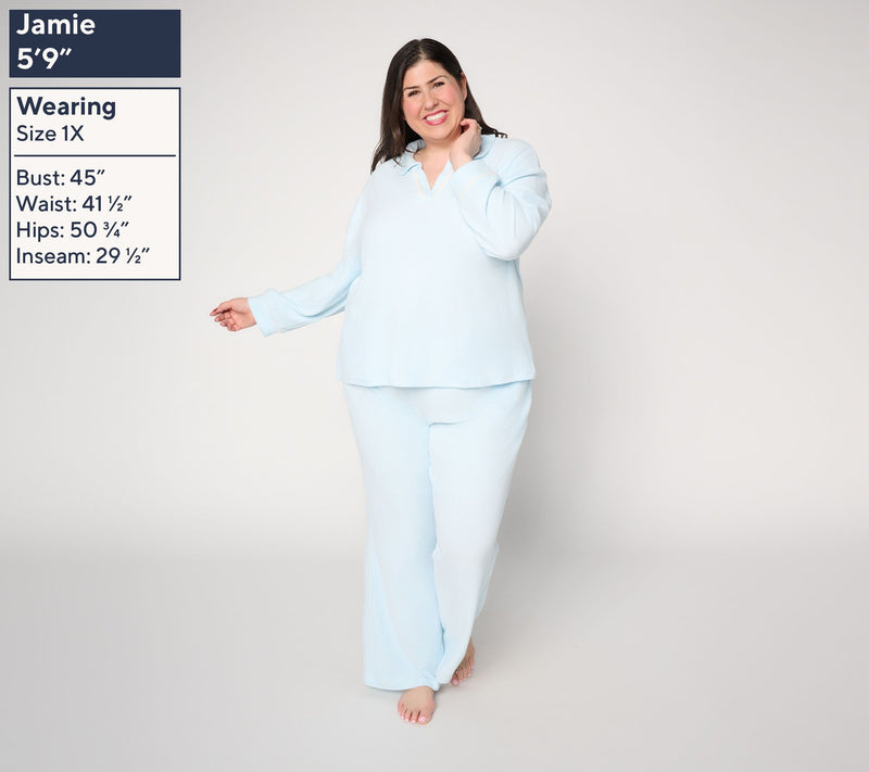 MUK LUKS Thermal Fleece 2 Piece Lounge Set — View 12