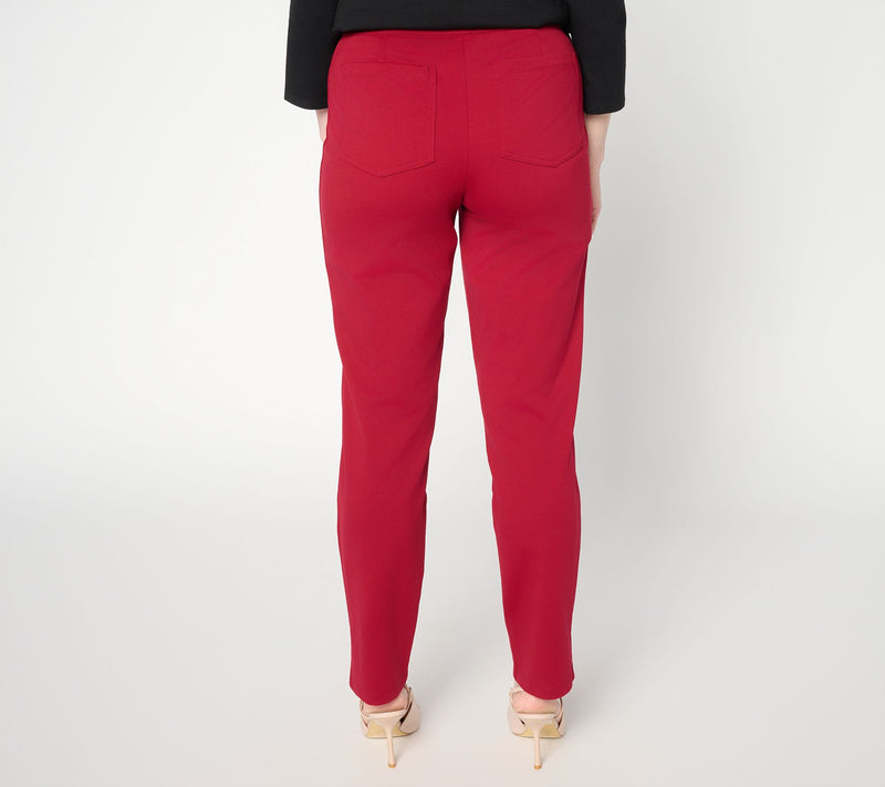 Susan Graver Weekend Regular Cotton Ponte Straight Leg Pant — View 11