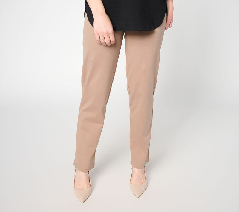 Susan Graver Weekend Tall Cotton Ponte Straight Leg Pant — View 17