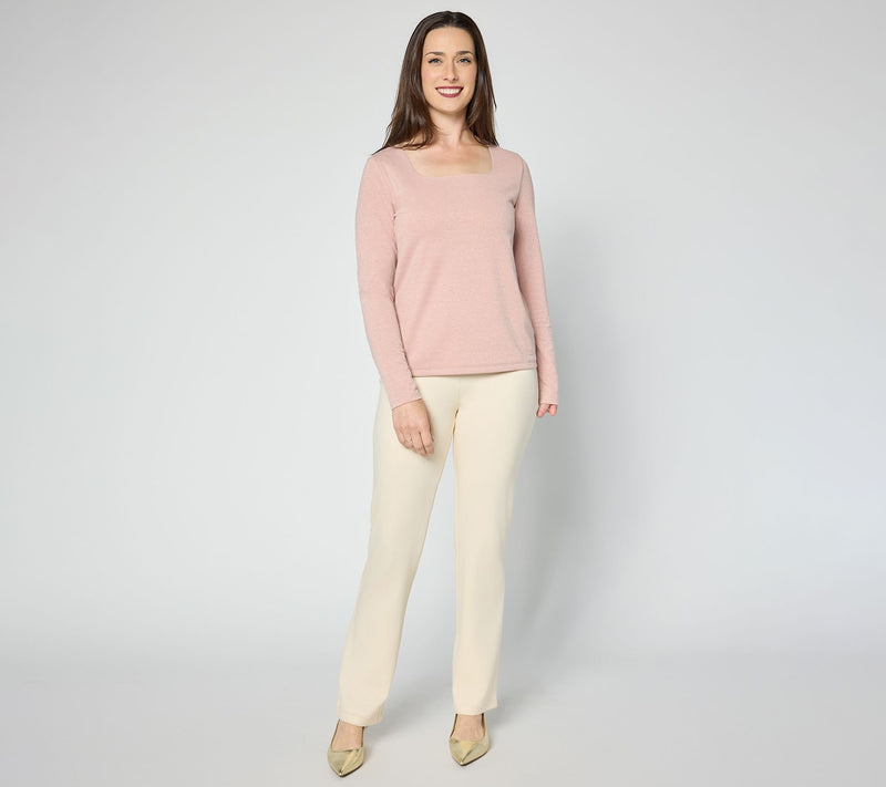BEAUTIFUL by Lawrence Zarian The Dana Square Neckline Soft Shimmer Top — View 5