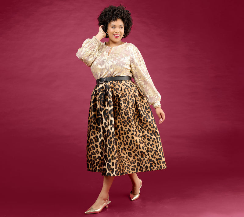 BEAUTIFUL by Lawrence Zarian The Donna Printed Mesh Blouse — View 12