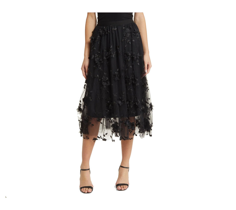 NIKKI LUND Audra 3D Floral Embroidered Skirt — View 12