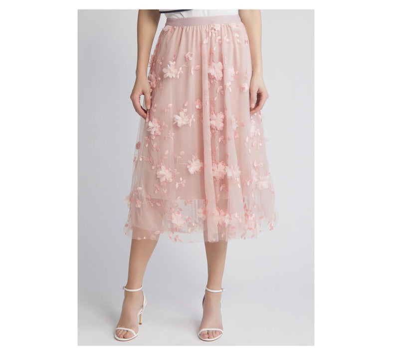 NIKKI LUND Audra 3D Floral Embroidered Skirt — View 13