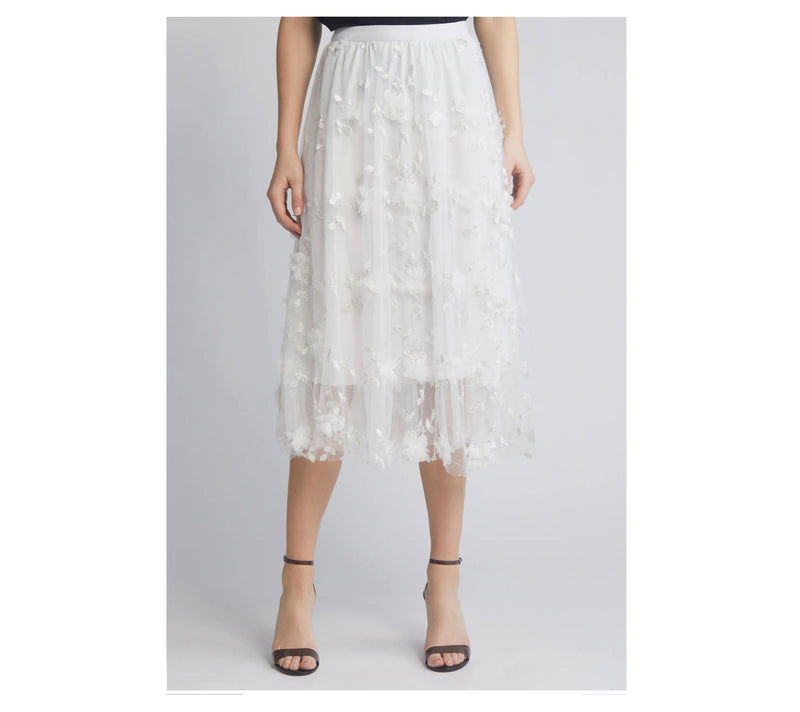 NIKKI LUND Audra 3D Floral Embroidered Skirt — View 14