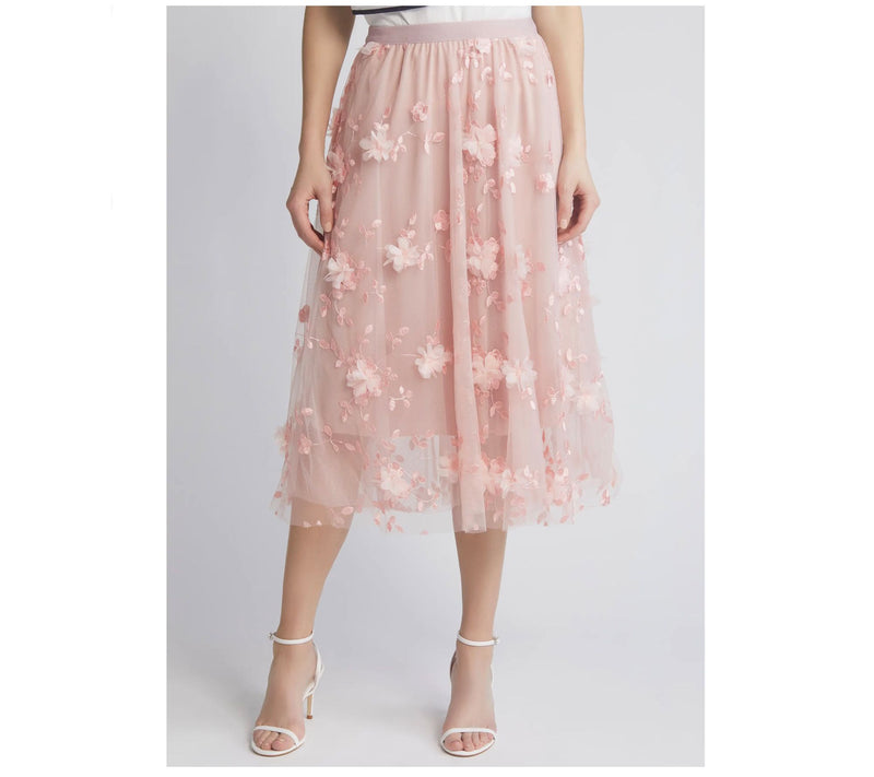 NIKKI LUND Audra 3D Floral Embroidered Skirt — View 5