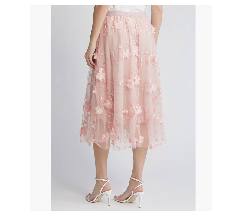 NIKKI LUND Audra 3D Floral Embroidered Skirt — View 7