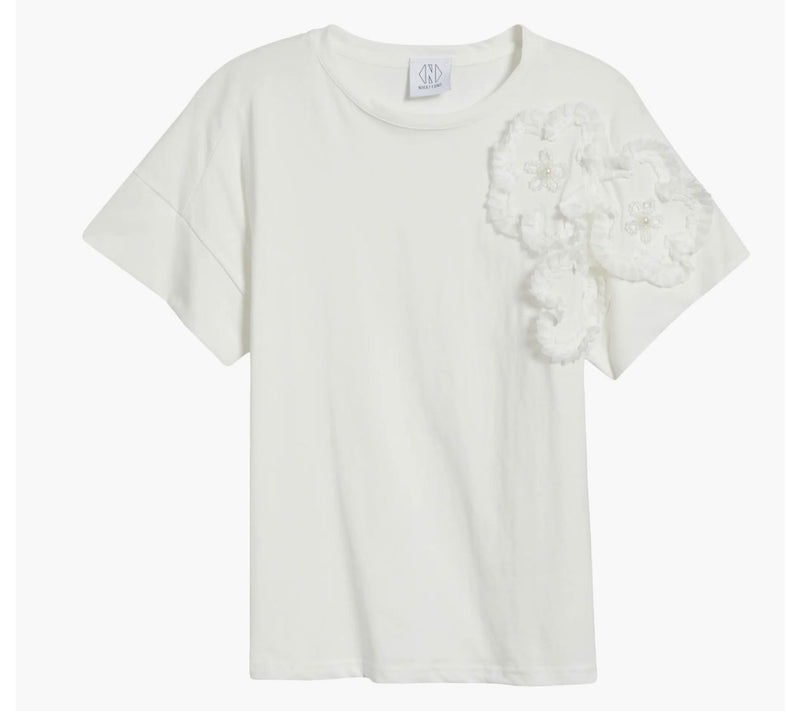 NIKKI LUND Celine 3D Floral Tee Shirt — View 8