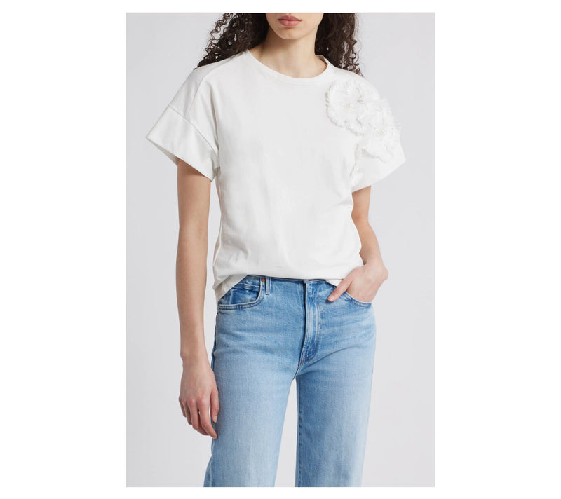 NIKKI LUND Celine 3D Floral Tee Shirt — View 12