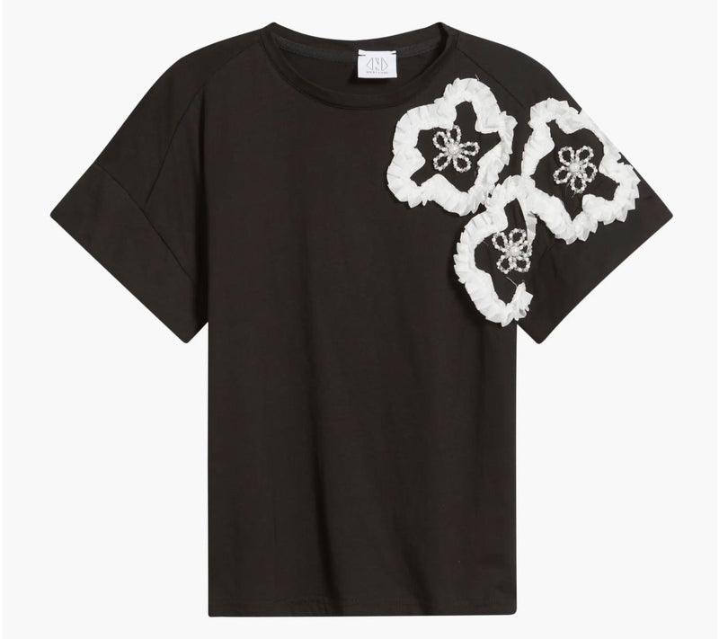 NIKKI LUND Celine 3D Floral Tee Shirt — View 3