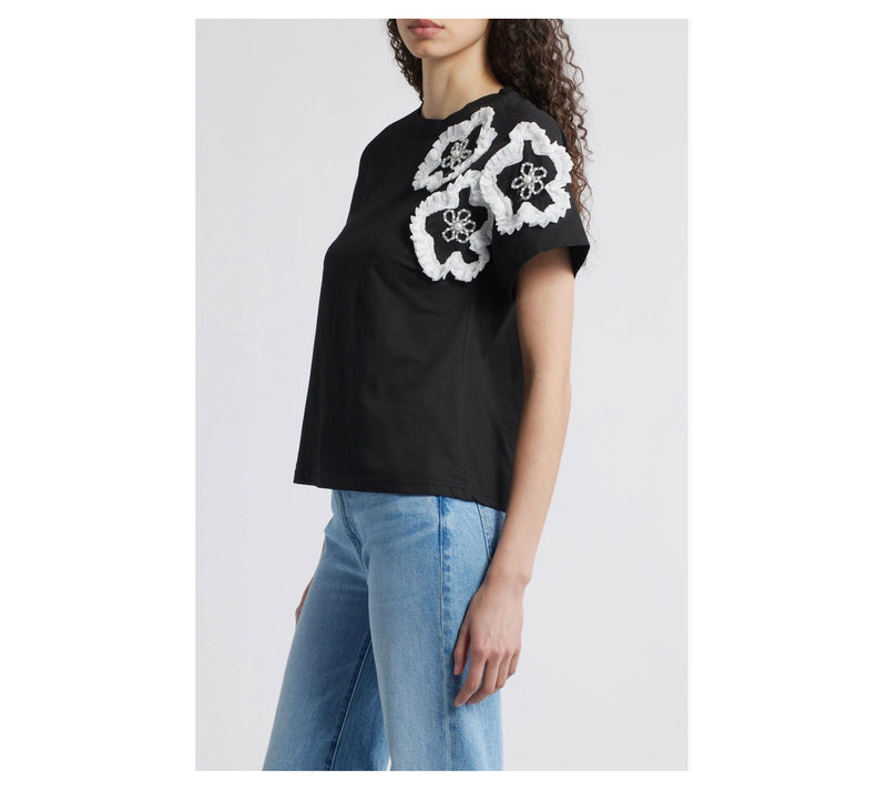 NIKKI LUND Celine 3D Floral Tee Shirt — View 2