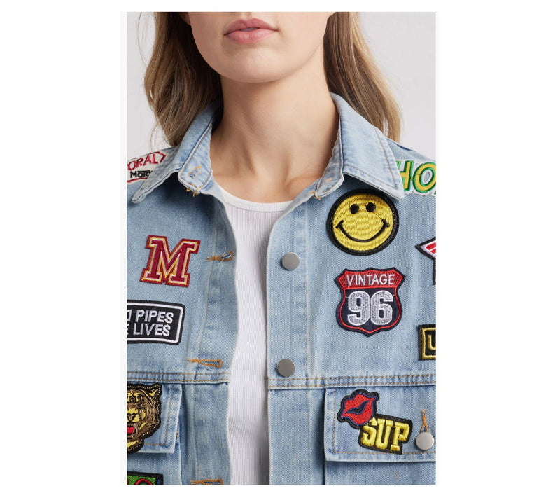 NIKKI LUND Thora Patch Denim Jacket — View 4