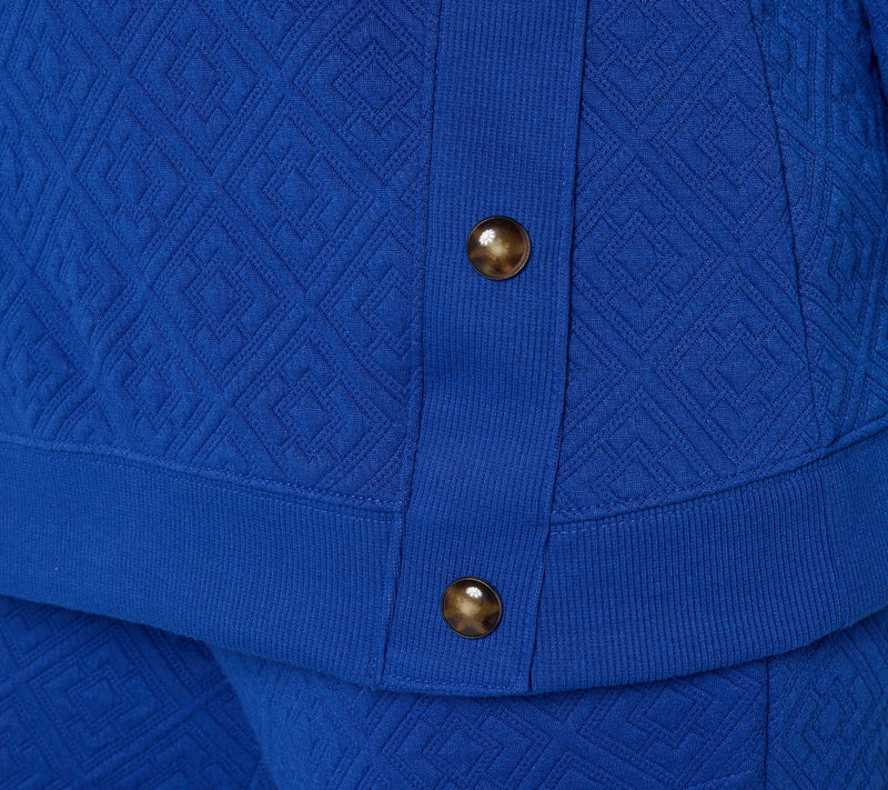 Denim & Co. Active Patterned Jacquard Mock Neck Top — View 5