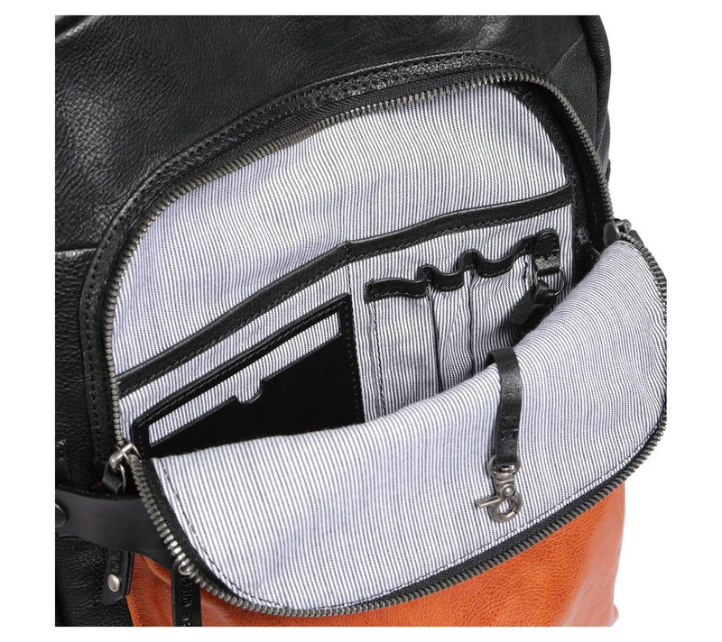 Old Trend Sotis Leather Colorblock Backpack — View 3