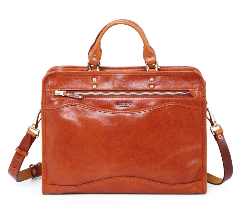 Old Trend Ficus Leather Top Handle Briefcase w/Shoulder Strap — View 10