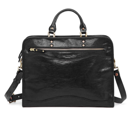Old Trend Ficus Leather Top Handle Briefcase w/Shoulder Strap