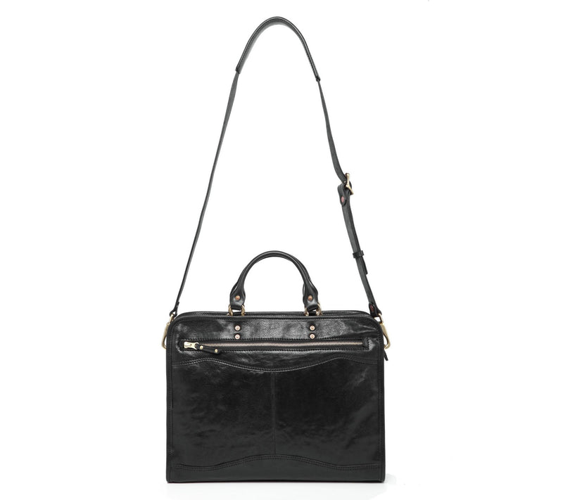 Old Trend Ficus Leather Top Handle Briefcase w/Shoulder Strap — View 6