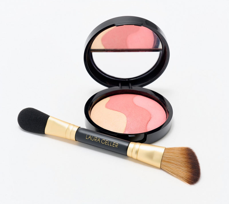 Laura Geller Baked Cheek Dreams Highlighter/ Blush w/ Brush — Main view