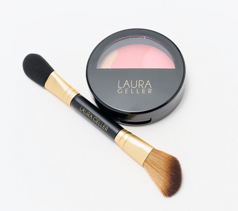 Laura Geller Baked Cheek Dreams Highlighter/ Blush w/ Brush — View 2
