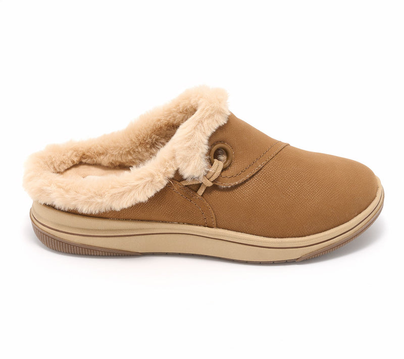 Clarks Cloudsteppers Faux Fur Slip-On Clogs -Breeze Myth — View 10