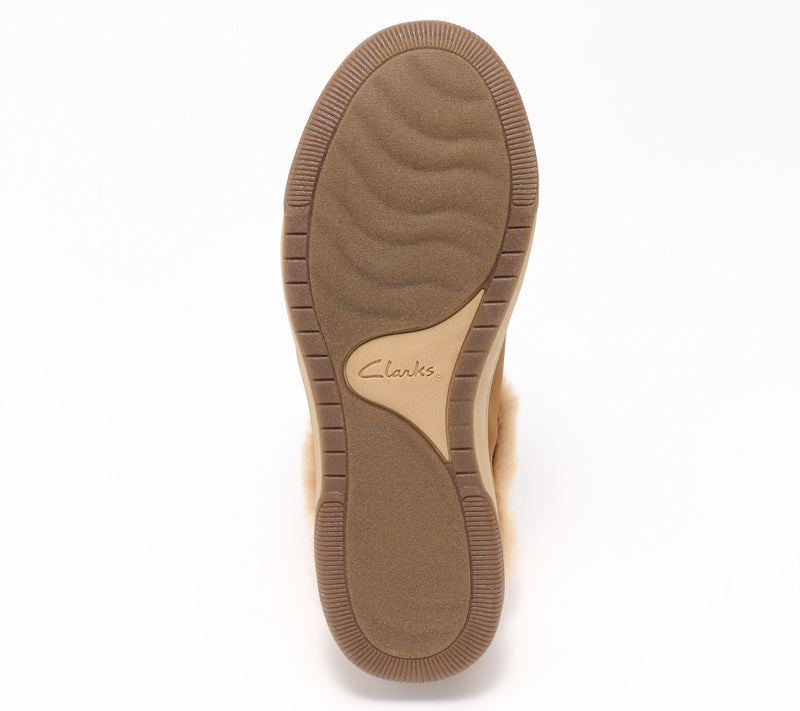 Clarks Cloudsteppers Faux Fur Slip-On Clogs -Breeze Myth — View 14