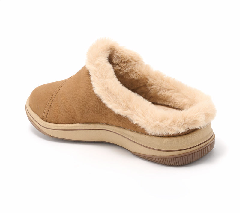 Clarks Cloudsteppers Faux Fur Slip-On Clogs -Breeze Myth — View 12