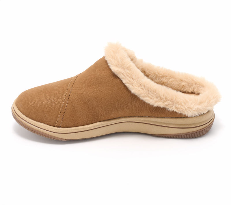 Clarks Cloudsteppers Faux Fur Slip-On Clogs -Breeze Myth — View 11