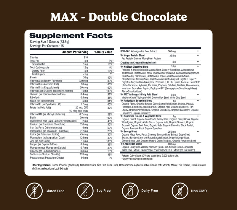 VitaHustle ONE Superfood Max 30g Protein & 5g Creatine 15 Servings — View 6