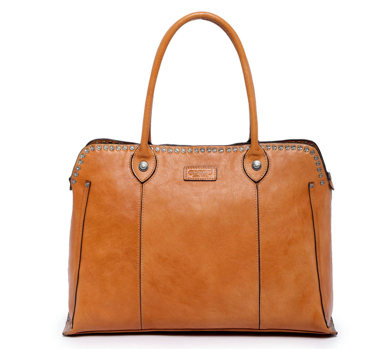 Old Trend Soul Stud Leather Satchel — View 18