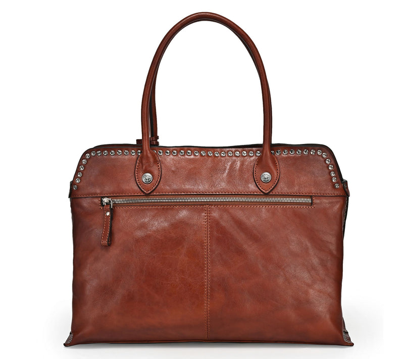 Old Trend Soul Stud Leather Satchel — View 3