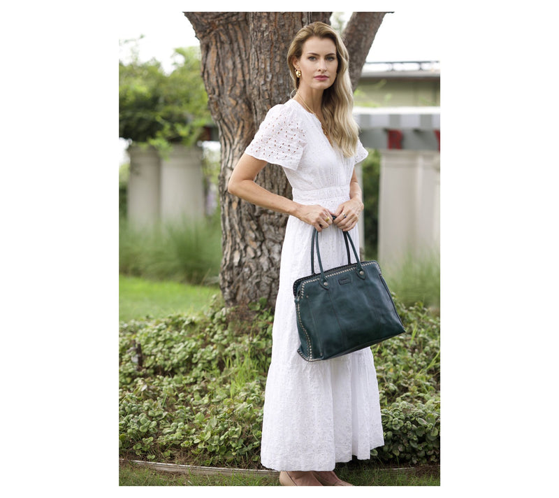 Old Trend Soul Stud Leather Satchel — View 6