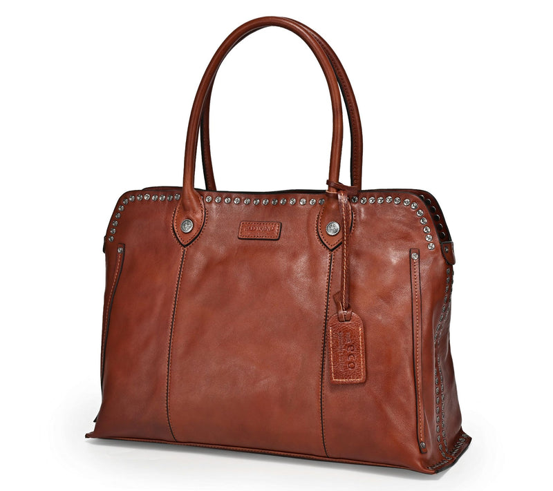 Old Trend Soul Stud Leather Satchel — View 4