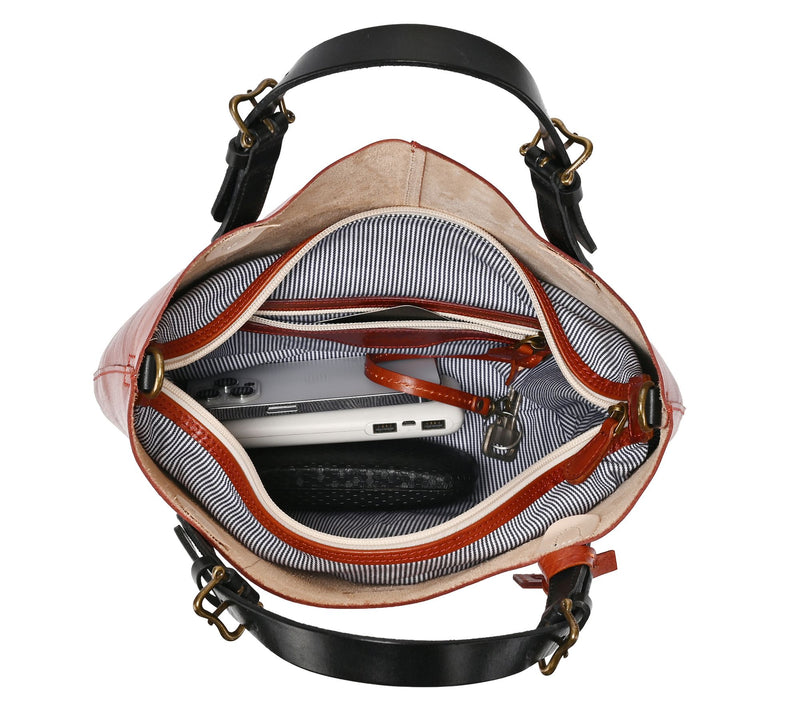 Old Trend Island Leather Mini Tote with Crossbody Strap — View 3