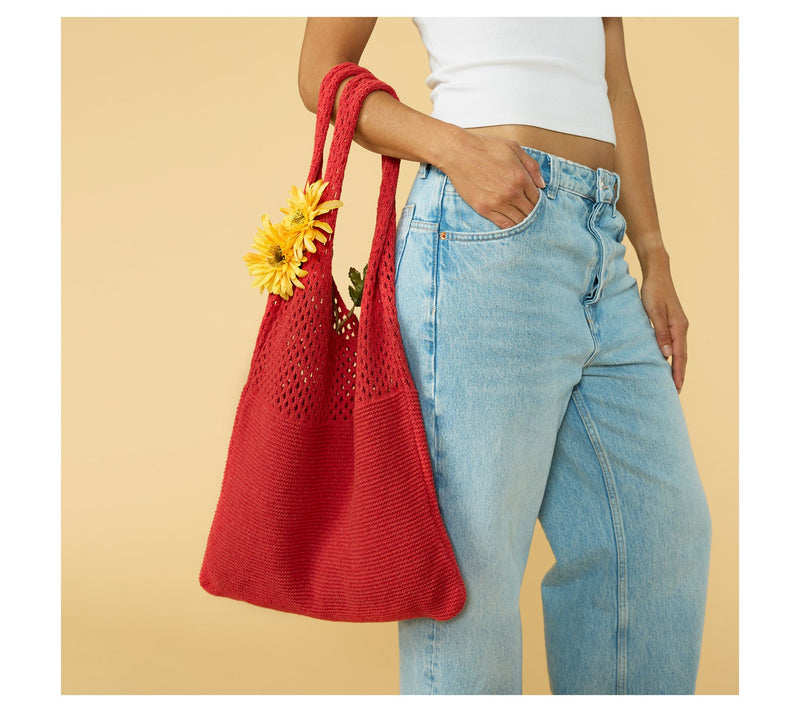 Hadley Wren Knit Market Tote — View 2