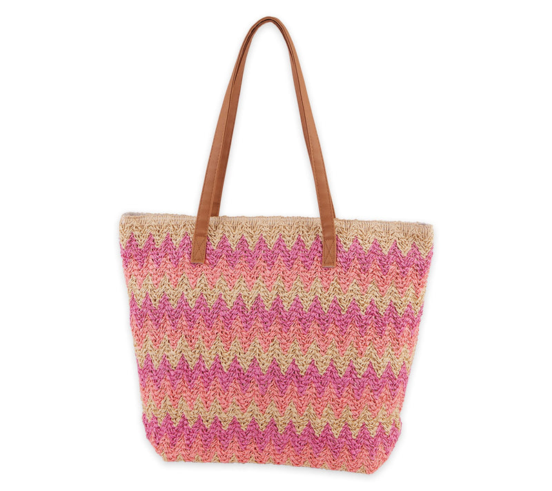 Hadley Wren Isla Woven Zip Top Tote Bag — Main view