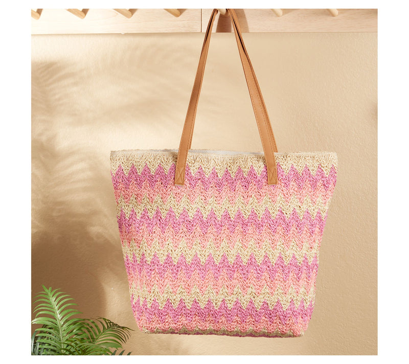 Hadley Wren Isla Woven Zip Top Tote Bag — View 3