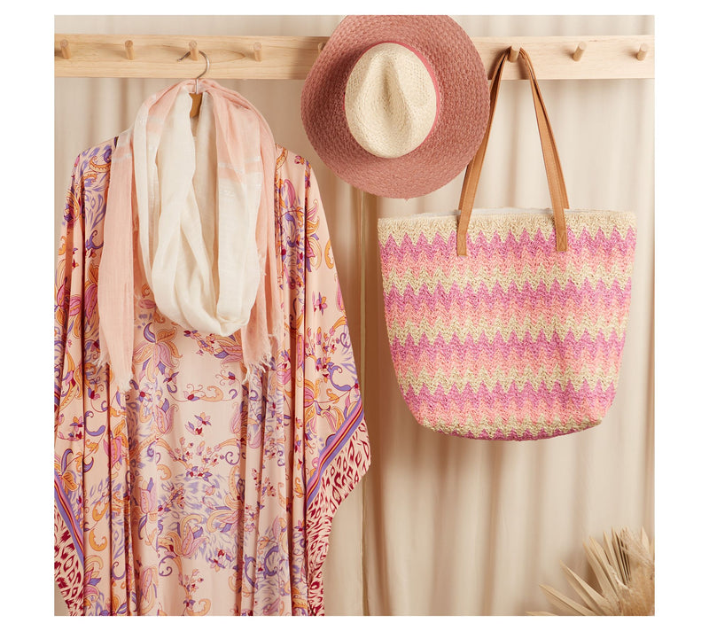 Hadley Wren Isla Woven Zip Top Tote Bag — View 4