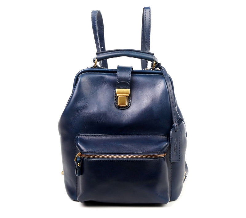Old Trend Top Handle Doctor Leather Backpack w/Shoulder Strap — View 17