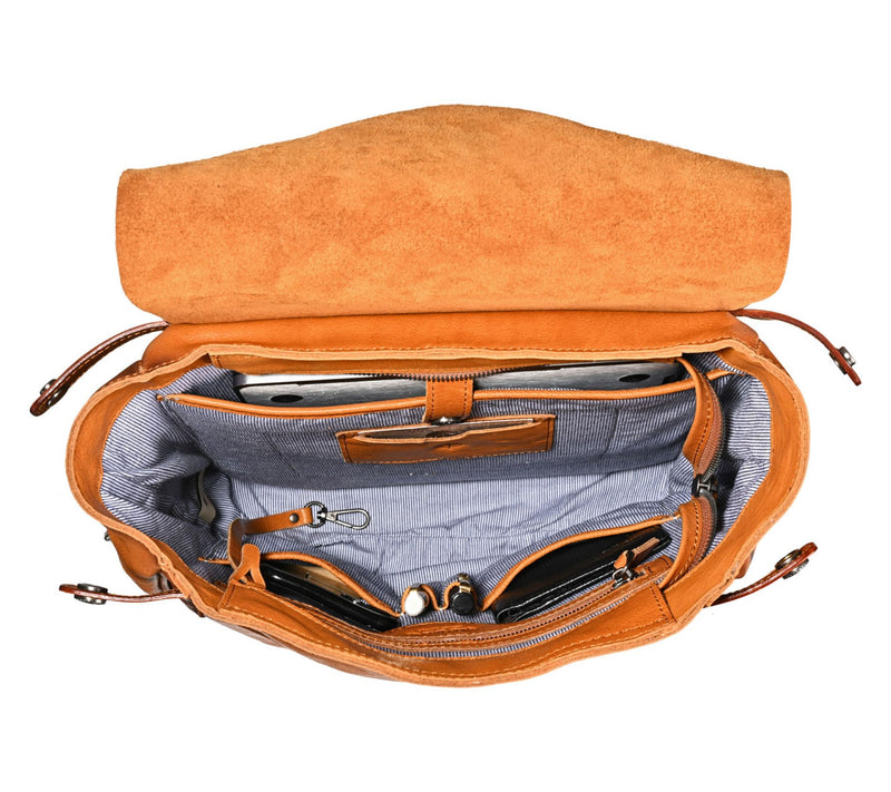 Old Trend Lawnwood Leather Backpack — View 8