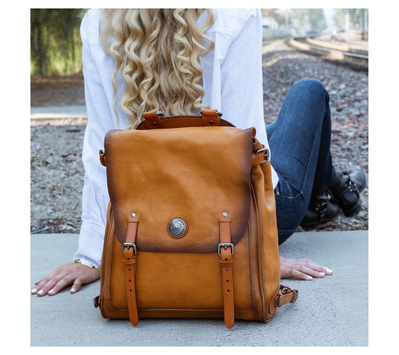 Old Trend Lawnwood Leather Backpack — View 12