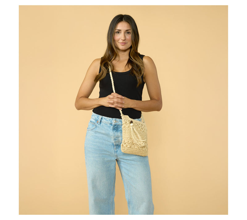 Hadley Wren Woven Straw Crossbody Bag — View 5