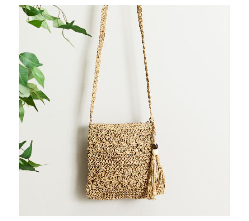 Hadley Wren Woven Straw Crossbody Bag — View 2