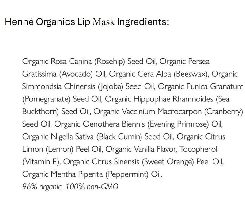 Henne Organics Nourishing Lip Mask — View 3