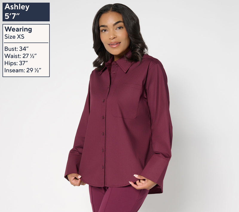 RM Studio x Rebecca Minkoff Wide Cuff Relaxed Poplin Shirt — View 7