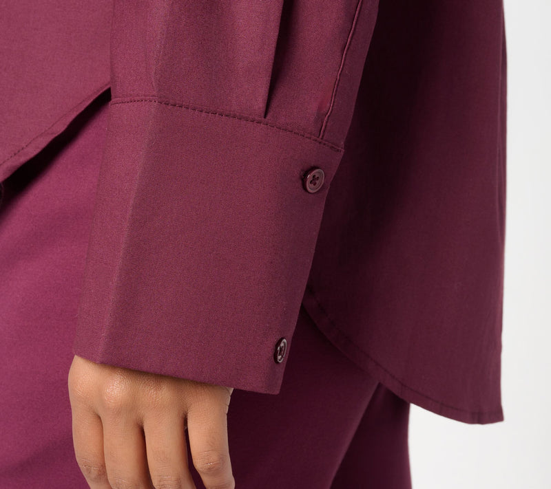 RM Studio x Rebecca Minkoff Wide Cuff Relaxed Poplin Shirt — View 10